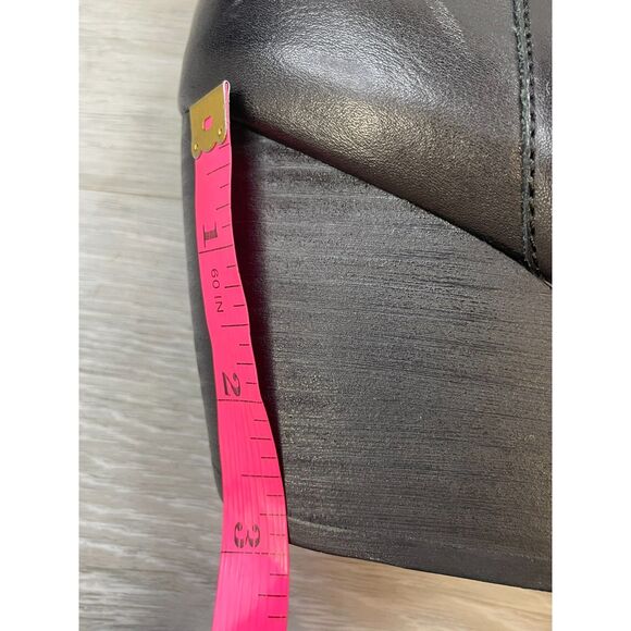 OTBT Vagabond Women's 7.5 Black Bootie Leather Boot Ankle Boho Chunky Festival - Picture 7 of 10